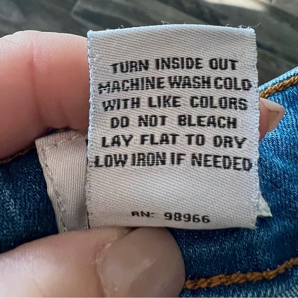 Venus Embroidered Jeans / Frayed Hem / Size 12 - Picture 5 of 5